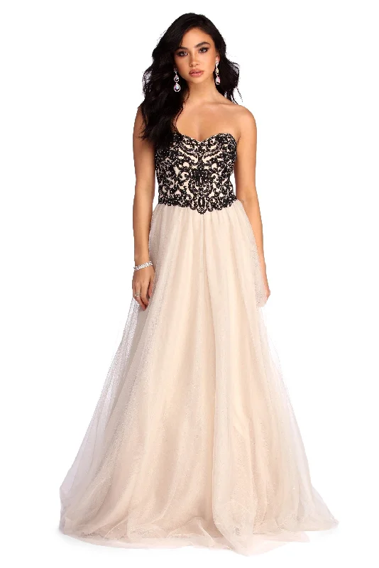 Demi Floral Lace Up Ball Gown Y2K unclassified dresses