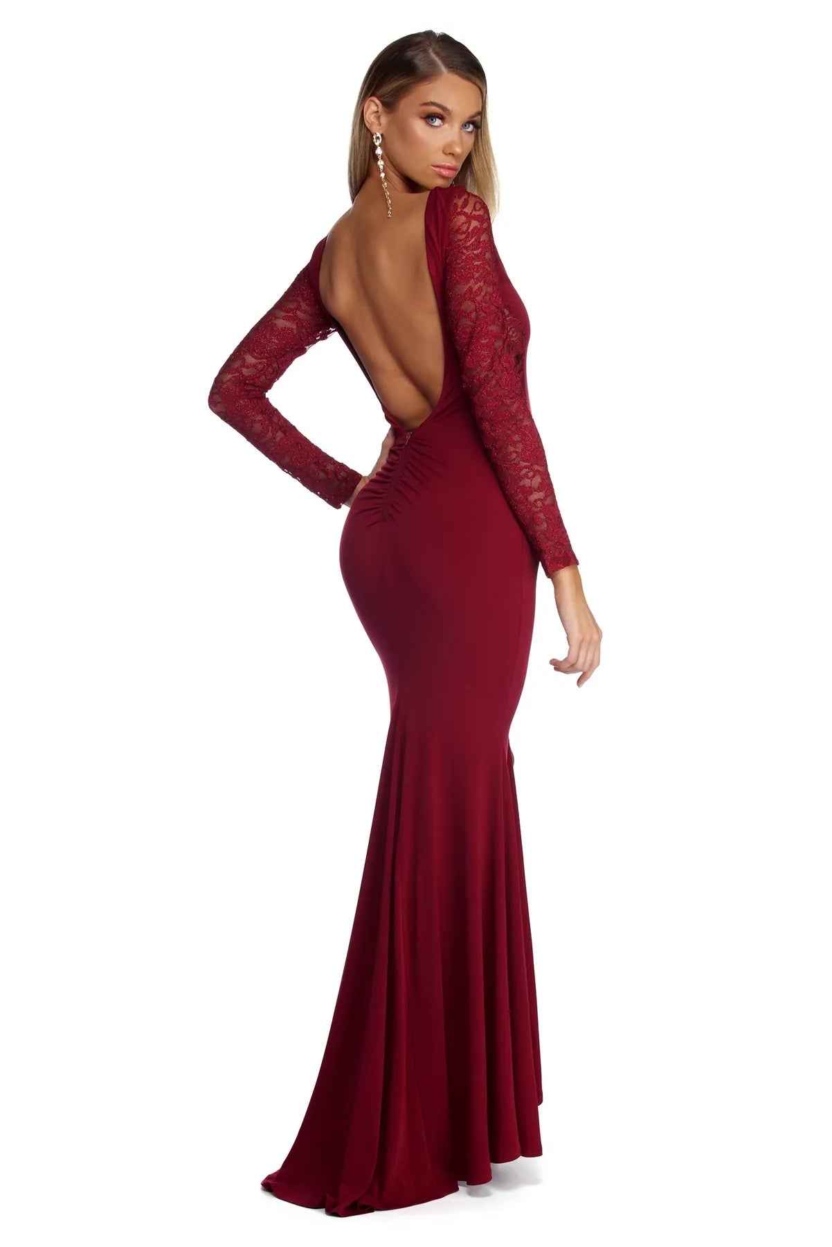 Laila Formal Open Back Lace Dress Y2K unclassified dresses