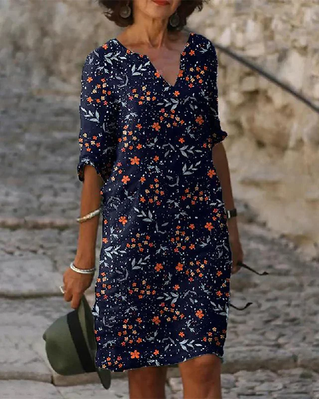 V neck half sleeve dress Party unclassified dresses