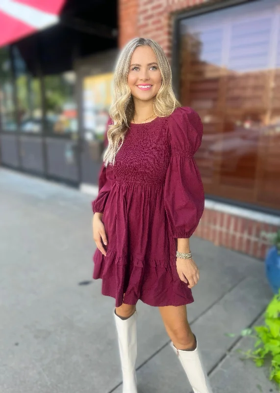 From Now On Burgundy Ruffle Detail Dress Lounge unclassified dresses