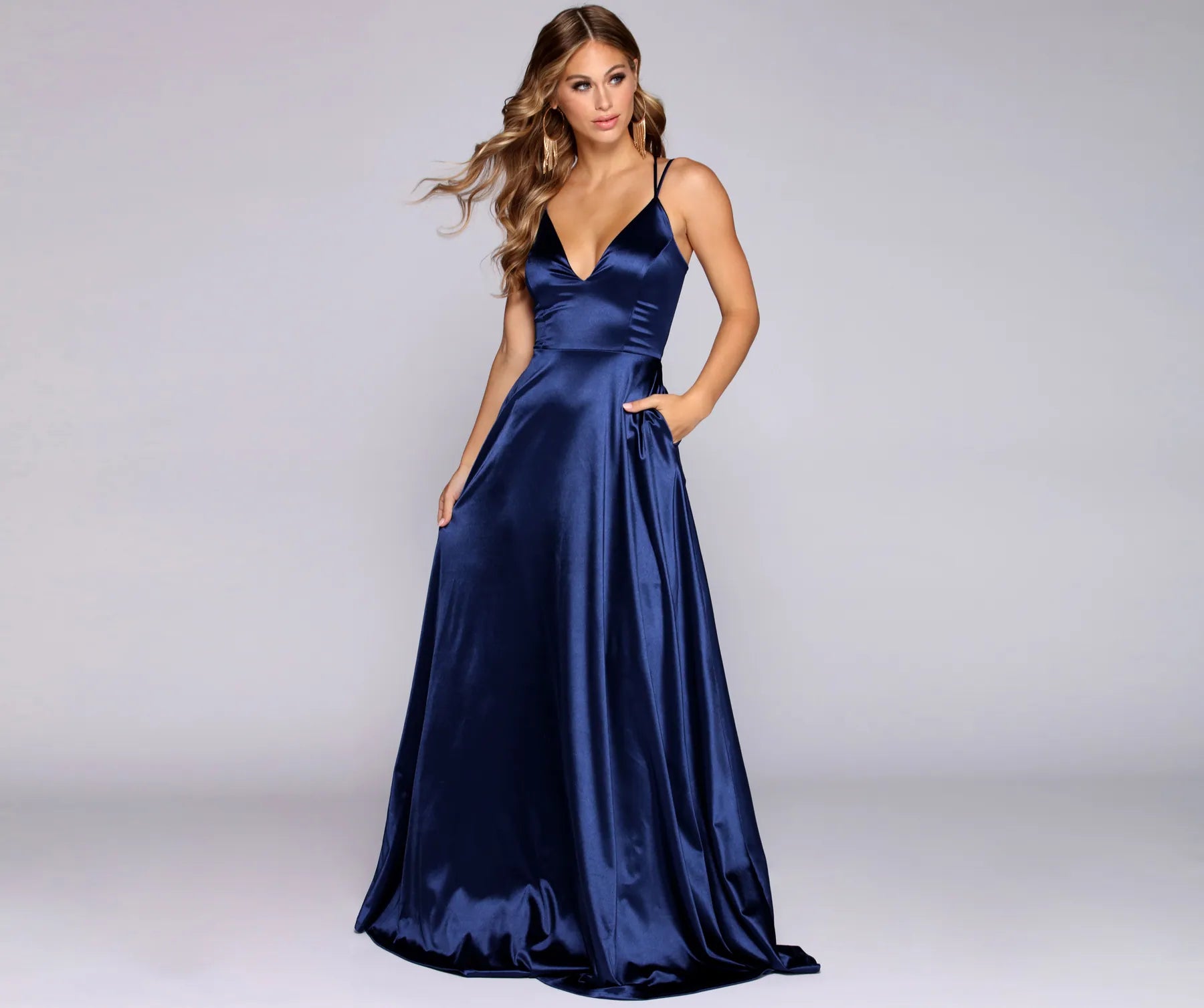 Hailey Satin A-Line Formal Dress Halter unclassified dresses