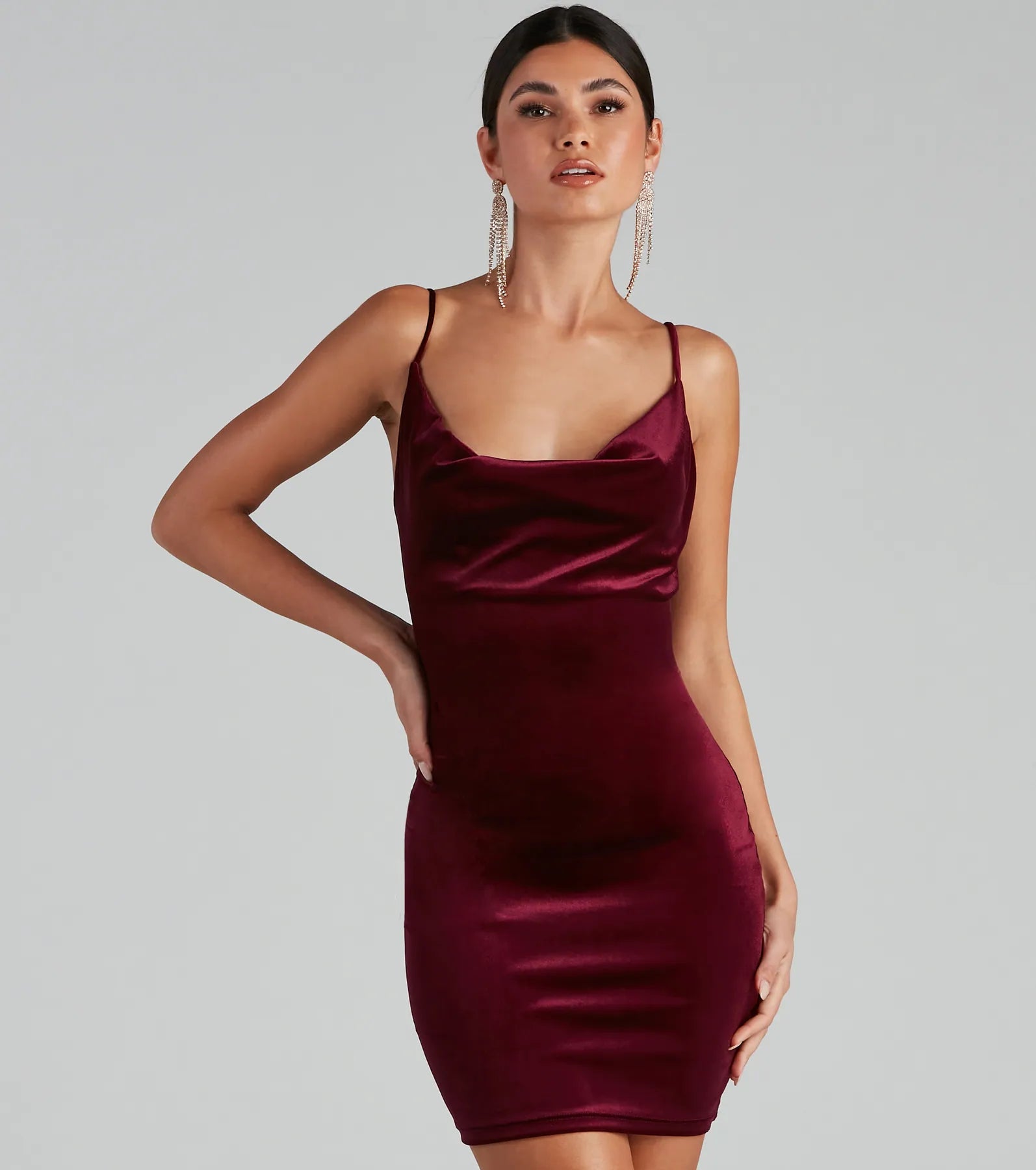 Time To Celebrate Chic Velvet Mini Dress Vintage unclassified dresses