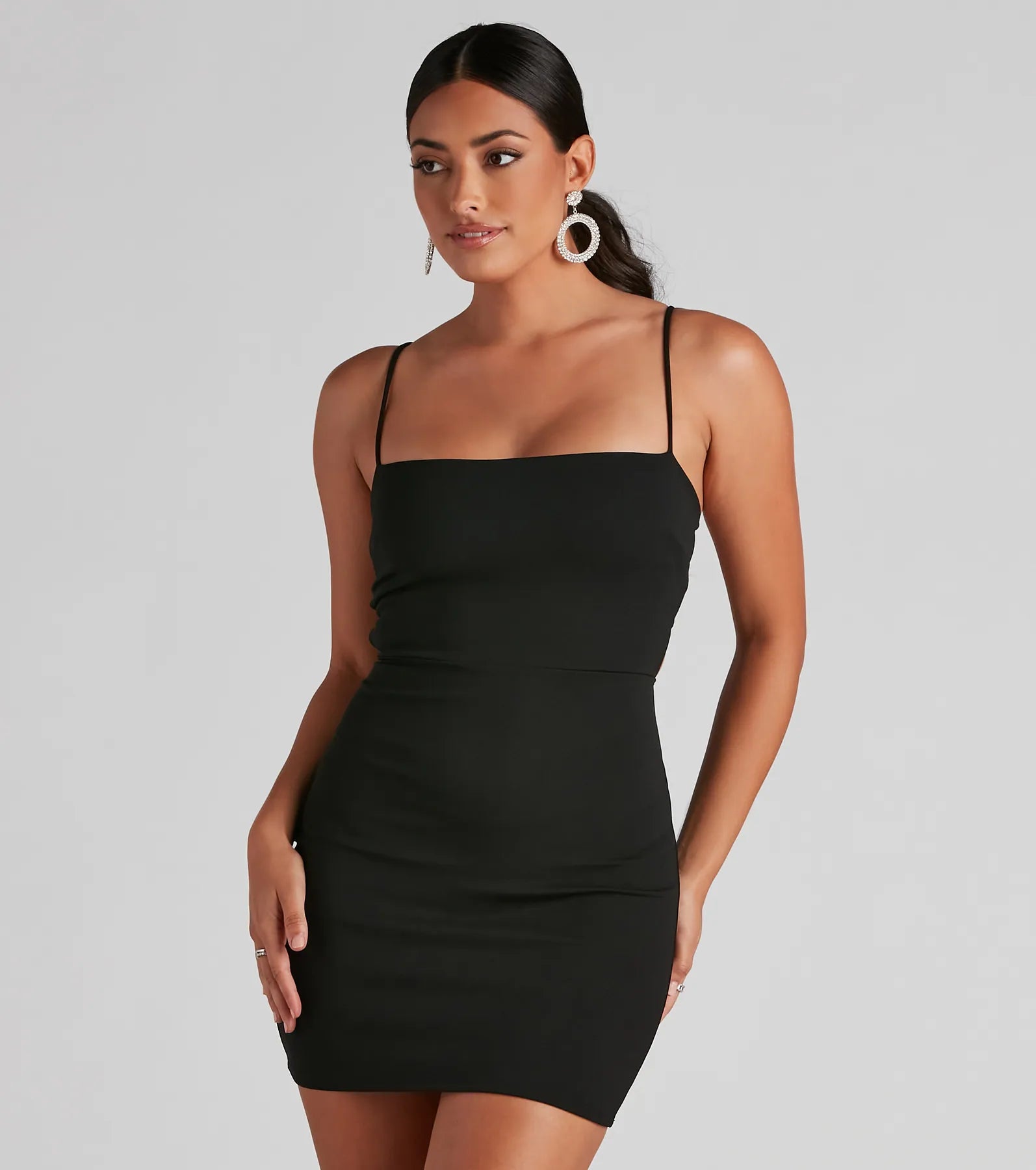 Made My Mark Crepe Mini Dress Velvet unclassified dresses