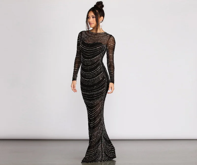 Blake Heat Stone Mesh Dress Minimalist unclassified dresses