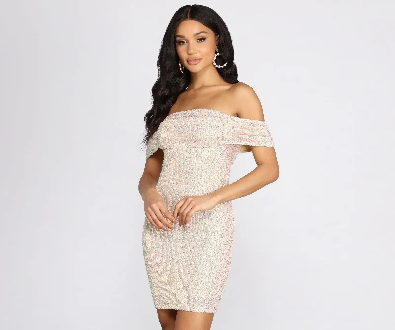 Hot Glam Sequin Mini Dress Party unclassified dresses