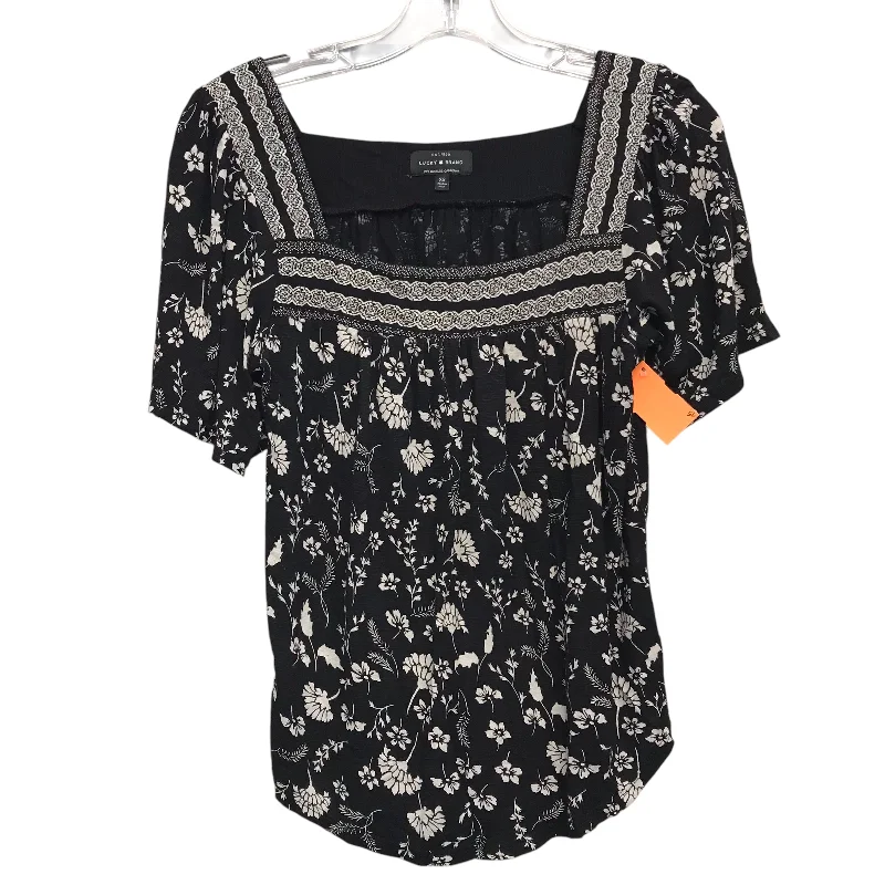 Top Ss By Lucky Brand In Black & White, Size:Xs