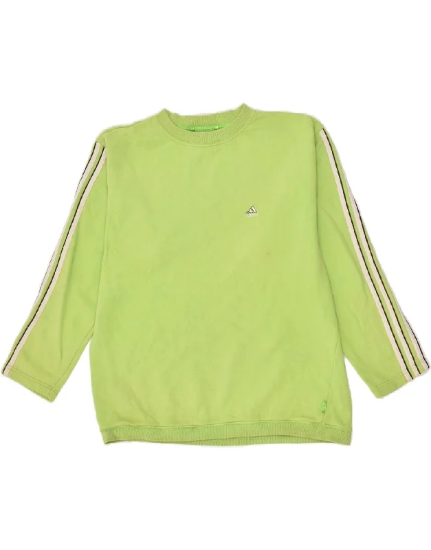 ADIDAS Womens Loose Fit Sweatshirt Jumper UK 18 XL Green Cotton Anti-pilling sweaters ADIDAS Womens Loose Fit Sweatshirt Jumper UK 18 XL Green Cotton Anti-pilling sweaters