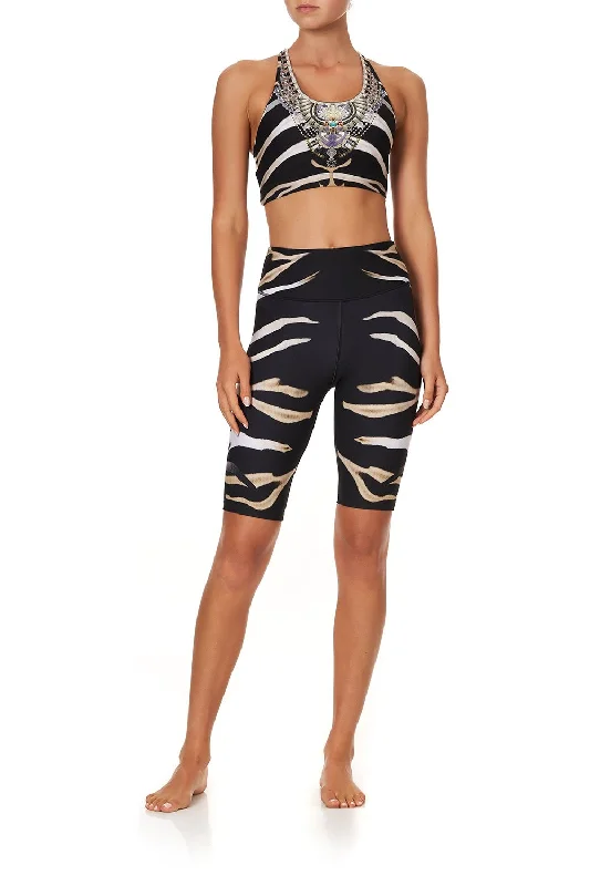 BIKE SHORT ZEBRA CROSSING--Front Pocket Mini Skirt